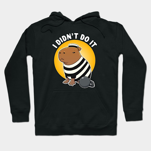 I didn't do it Capybara Jail Hoodie by capydays